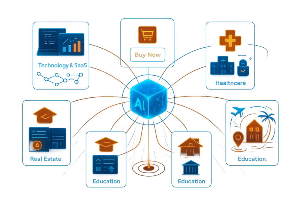A cube link with icons