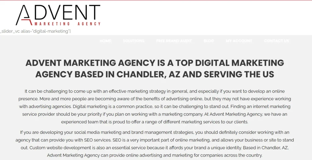 Advent Agency Homepage